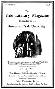 Cover of The Yale Literary Magazine (Vol. LXXXVIII, No. 4, January 1923)