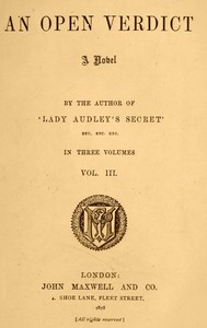 Cover of An open verdict