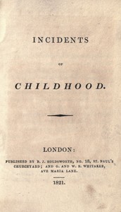 Cover of Incidents of childhood