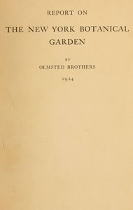 Cover of Report on the New York Botanical Garden