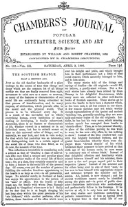 Cover of Chambers's Journal of Popular Literature, Science, and Art, fifth series, no. 118, vol. III, April 3, 1886