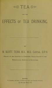 Cover of Tea and the effects of tea drinking
