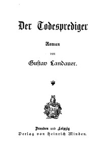 Cover of Der Todesprediger