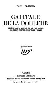 Cover of Capitale de la douleur