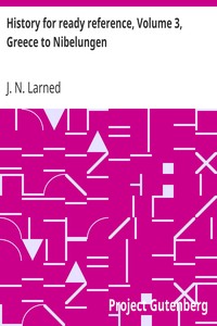 Cover of History for ready reference, Volume 3, Greece to Nibelungen