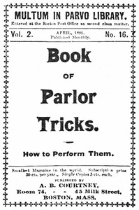 Cover of Book of parlor tricks: How to perform them