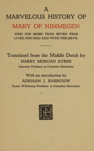 Cover of A marvelous history of Mary of Nimmegen