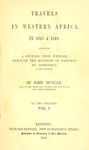 Cover of Travels in Western Africa in 1845 & 1846, Volume 1 (of 2)