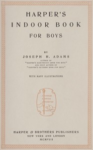 Cover of Harper's indoor book for boys