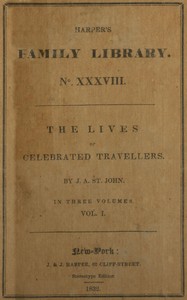 Cover of The lives of celebrated travellers, Vol. 1. (of 3)