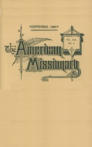 Cover of The American missionary — volume 42, no. 9, September, 1888