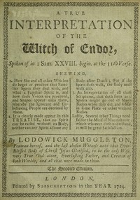 Cover of A True Interpretation of the Witch of Endor