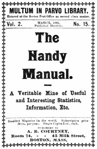 Cover of The handy manual: A veritable mine of useful and interesting statistics, information, etc.