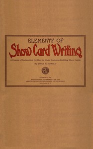 Cover of Elements of show card writing