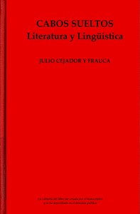 Cover of Cabos sueltos: Literatura y lingüística