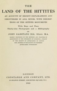 Cover of The land of the Hittites