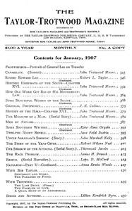 Cover of The Taylor-Trotwood Magazine, Vol. IV, No. 4, January 1907