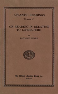 Cover of On reading in relation to literature
