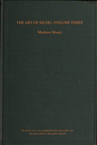 Cover of The art of music, Vol. 03 (of 14)
