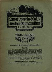 Cover of Landesverein Sächsischer Heimatschutz — Mitteilungen Band XI, Heft 4-6
