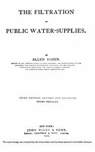 Cover of The filtration of public water-supplies