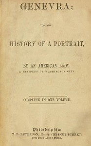 Cover of Genevra; or, the history of a portrait