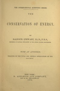 Cover of The conservation of energy
