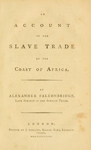 Cover of An account of the slave trade on the coast of Africa