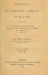 Cover of Travels in Western Africa in 1845 & 1846, Volume 2 (of 2)