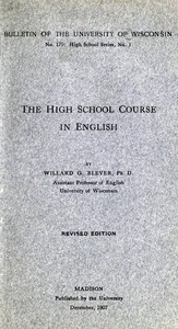 The high school course in English