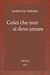 Cover of Colei che non si deve amare: romanzo