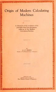 Cover of Origin of modern calculating machines