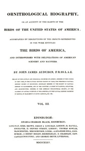 Ornithological biography, Vol. 3 (of 5)
