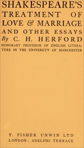 Cover of Shakespeare's treatment of love & marriage, and other essays