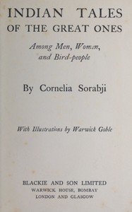 Cover of Indian tales of the great ones among men, women, and bird-people