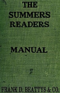 Cover of The Summers readers: manual, first lessons in reading