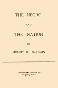 Cover of The Negro and the nation