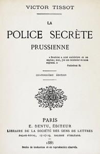 Cover of La police secrète prussienne