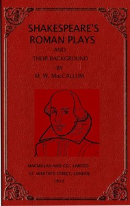 Cover of Shakespeare's Roman plays and their background