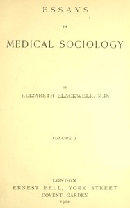 Cover of Essays in medical sociology, Volume 1 (of 2)