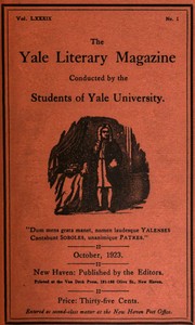 Cover of The Yale Literary Magazine (Vol. LXXXIX, No. 1, 1923)