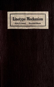 Cover of Linotype mechanism