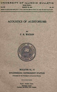 Cover of Acoustics of auditoriums