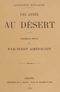 Cover of Une année au désert