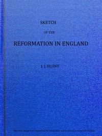 Cover of Sketch of the Reformation in England