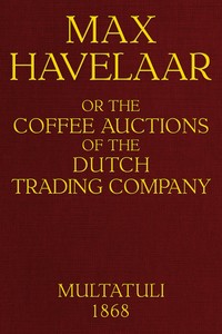 Cover of Max Havelaar;