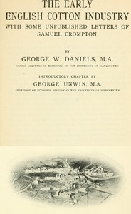 Cover of The early English cotton industry