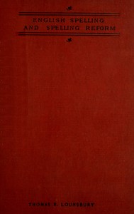 Cover of English spelling and spelling reform