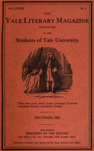 Cover of The Yale literary magazine (Vol. LXXXIX, No. 3, December 1923)