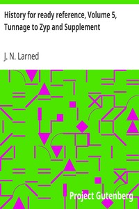 Cover of History for ready reference, Volume 5, Tunnage to Zyp and Supplement